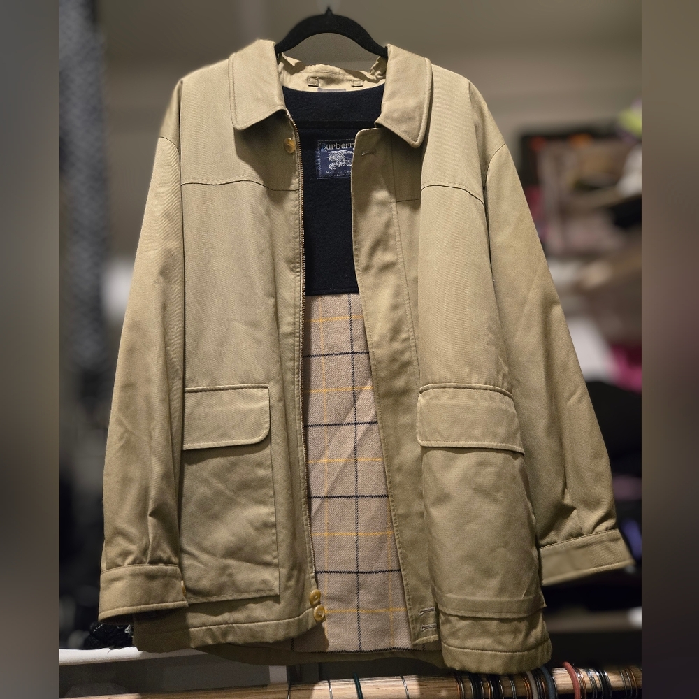 Vintage Burberry Unisex Beige Coat Made In London